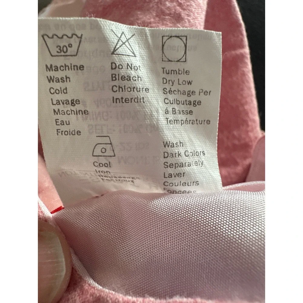 Vintage Esprit Baby Pink Velour Bow‎ Dress 12 Months Special Occasion